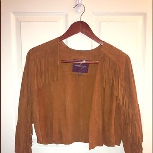 American Eagle Leather Fringe Jacket